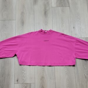 Lululemon Pink Cropped Oversize Tee Size S NWOT